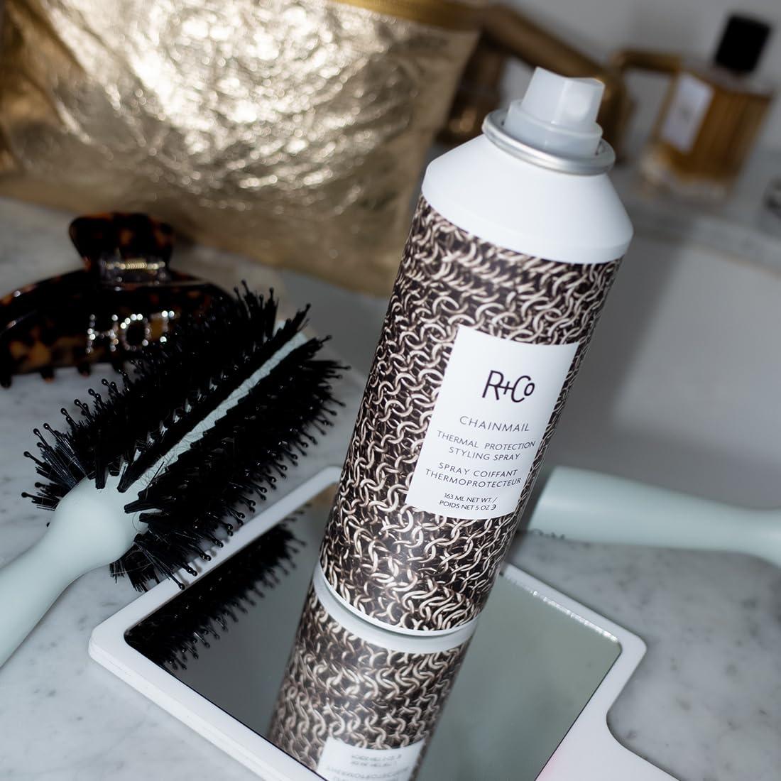 R+Co CHAINMAIL Thermal Protection Spray – Heat Protectant for Hair, Strengthens & Smooths, All Hair Types(5 Ounce (Pack of 1))
