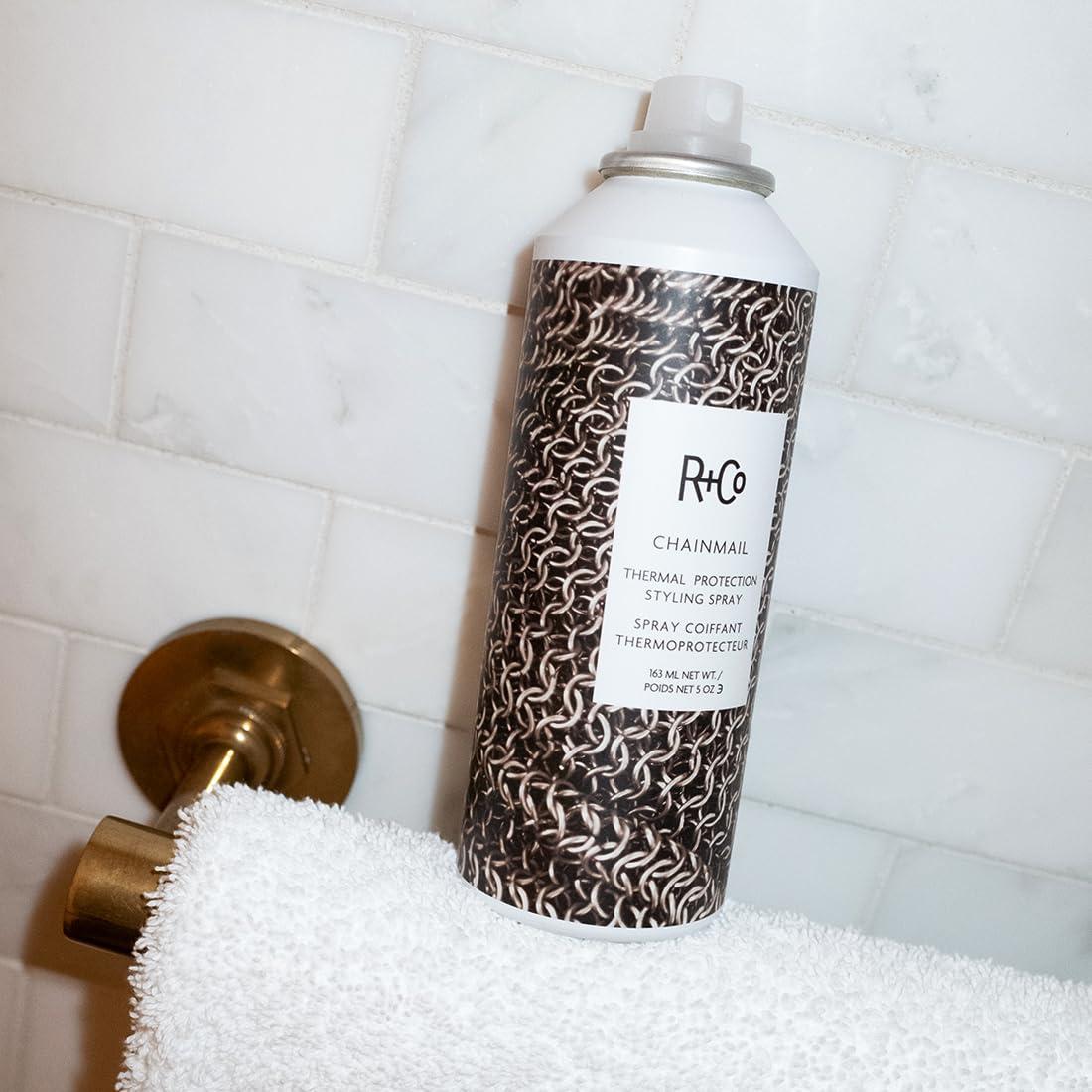 R+Co CHAINMAIL Thermal Protection Spray – Heat Protectant for Hair, Strengthens & Smooths, All Hair Types(5 Ounce (Pack of 1))