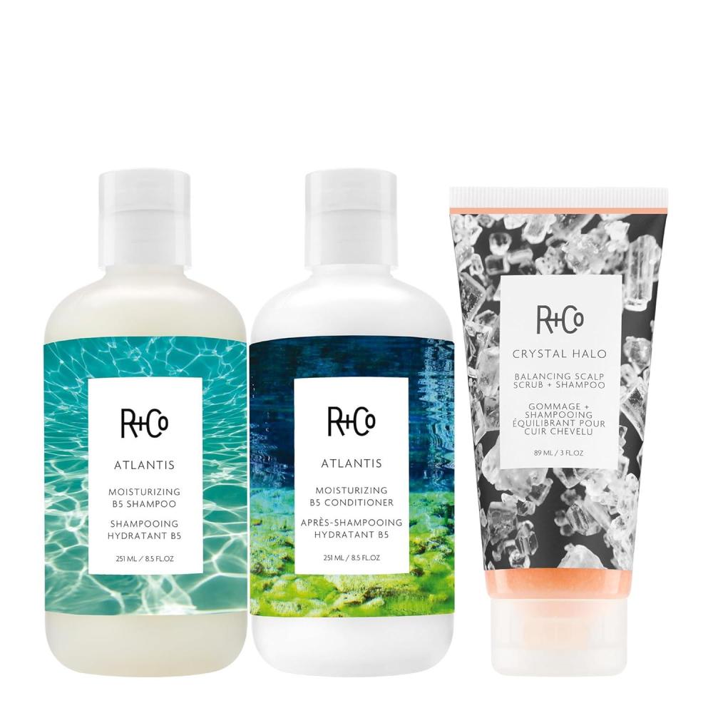 R+Co Crystal Halo Balancing Scalp Scrub + Shampoo | Purifies + Cleanses + Balances | Vegan + Cruelty-Free | 3 Oz(20 Fl Oz (Pack of 1))