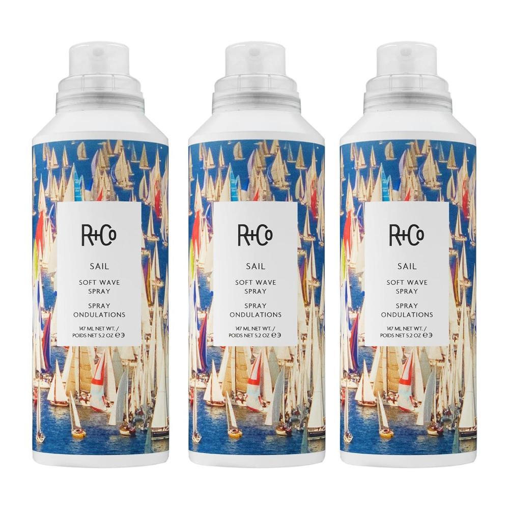 R+Co SAIL Soft Wave Spray – Texturizing & Sea Salt Hair Spray, Adds Beachy Waves & Volume, All Hair Types(5 Ounce (Pack of 3))