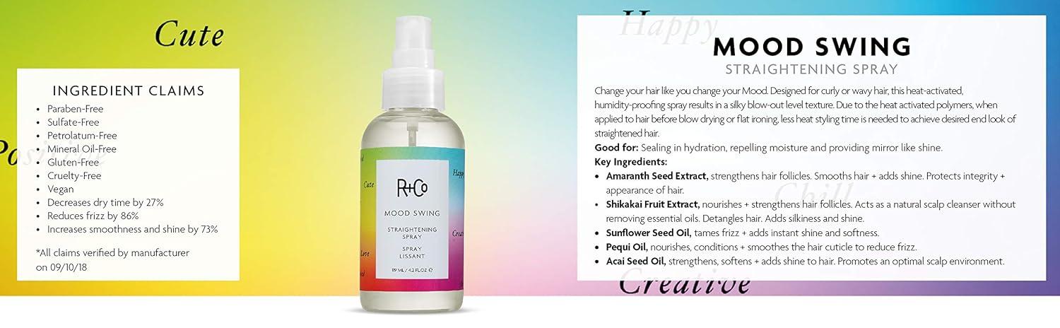 R+Co Mood Swing Straightening Spray 124 ml 4.2 oz