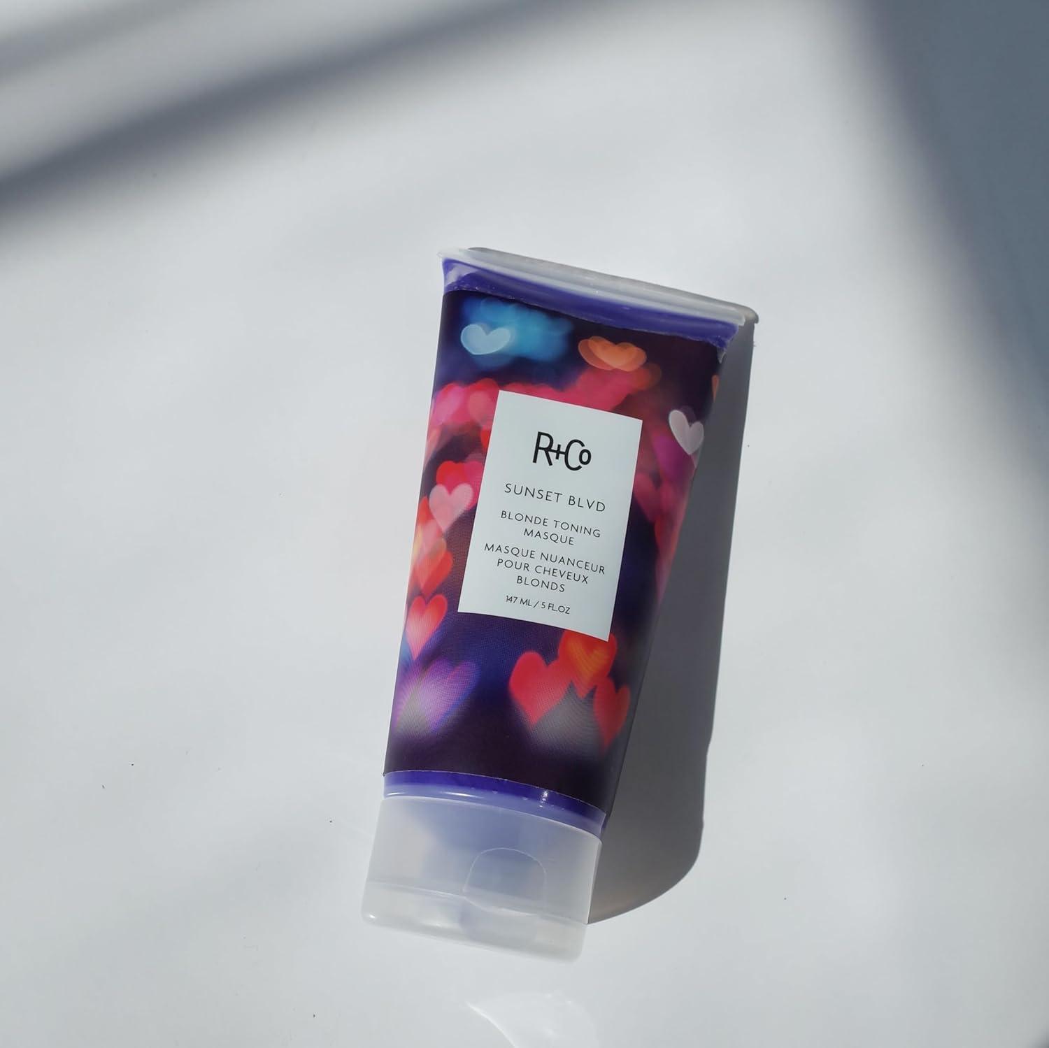 R+Co Sunset Blvd Blonde Toning Masque | Corrects Blonde Hues + Prevents Fading Hair Color + Nourishes | Vegan + Cruelty-Free | 5 Oz