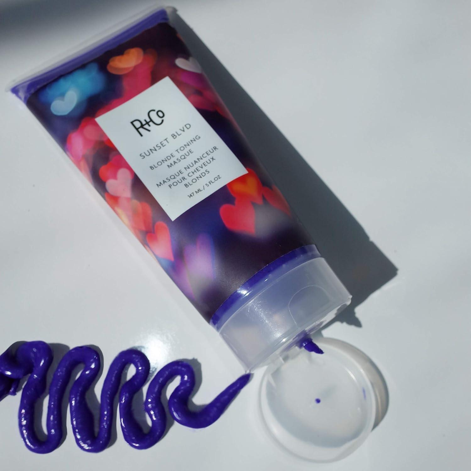R+Co Sunset Blvd Blonde Toning Masque | Corrects Blonde Hues + Prevents Fading Hair Color + Nourishes | Vegan + Cruelty-Free | 5 Oz