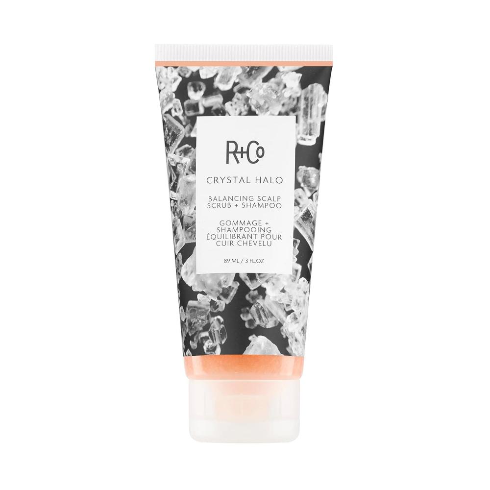 R+Co Crystal Halo Balancing Scalp Scrub + Shampoo | Purifies + Cleanses + Balances | Vegan + Cruelty-Free | 3 Oz(3 Fl Oz (Pack of 1))