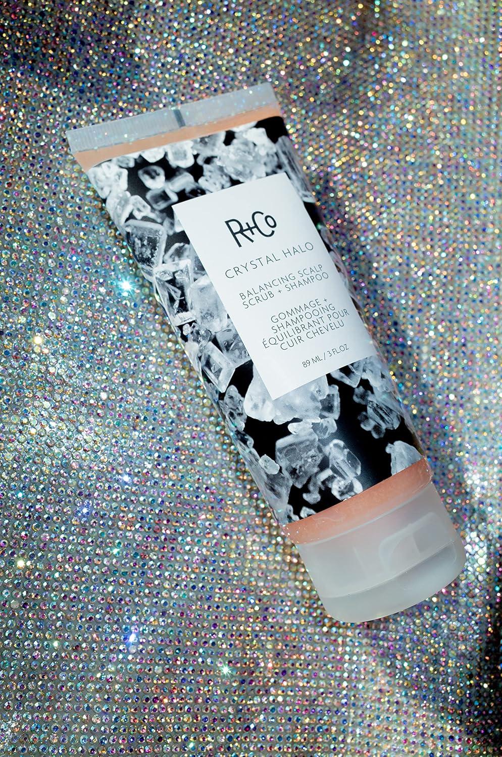 R+Co Crystal Halo Balancing Scalp Scrub + Shampoo | Purifies + Cleanses + Balances | Vegan + Cruelty-Free | 3 Oz(3 Fl Oz (Pack of 1))