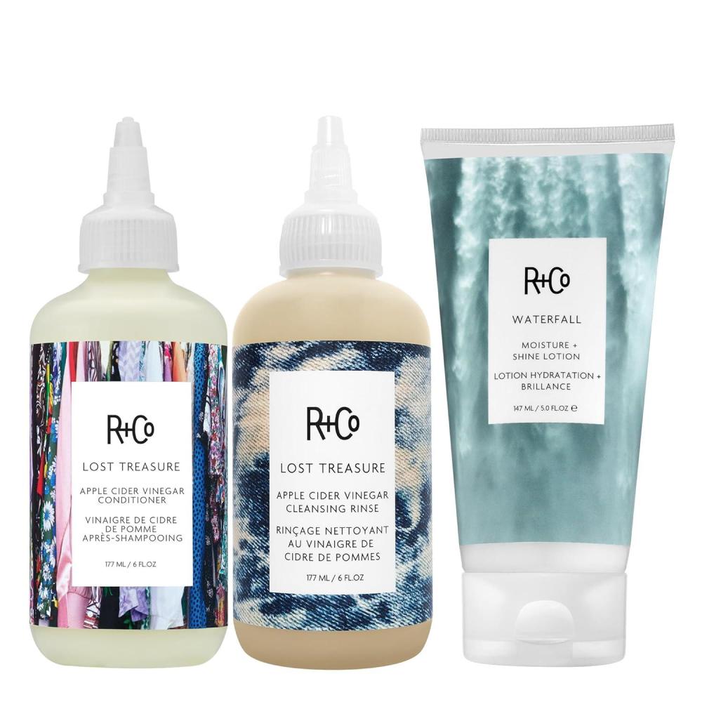 R+Co Lost Treasure Apple Cider Vinegar Cleansing Rinse | Dramatic Shine + Softens Hair + Preserves Color | Vegan + Cruelty-Free | 6 Oz(17 Fl Oz (Pack of 1))