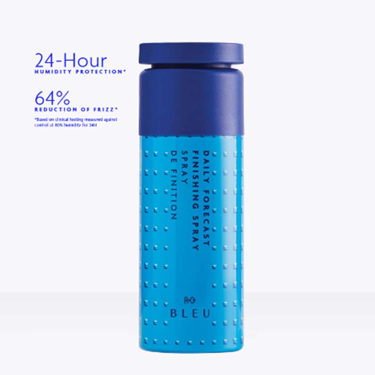R+Co BLEU Daily Forecast Finishing Spray – Locks Style, Shields Against Humidity, Static, and Environmental Stress, Seals Cuticle with Vegan Silk Extract, 3 oz