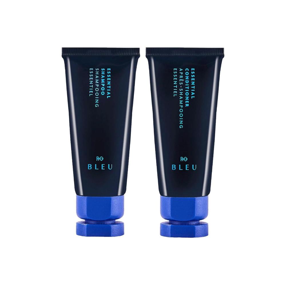 R+Co BLEU Essential Shampoo Mini | Gentle Daily Cleanser, Hydration + Shine | Vegan, Sustainable + Cruelty-Free | 1 Oz(1 Fl Oz (Pack of 2))