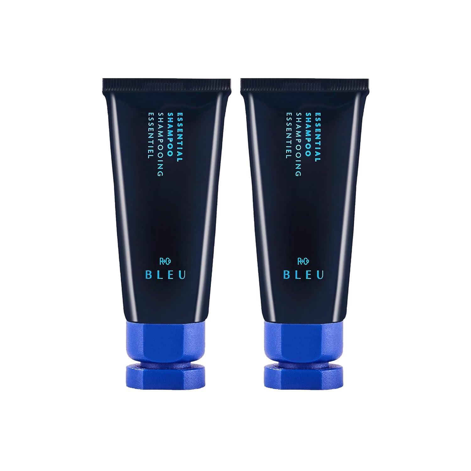 R+Co BLEU Essential Shampoo Mini | Gentle Daily Cleanser, Hydration + Shine | Vegan, Sustainable + Cruelty-Free | 1 Oz(1 Fl Oz (Pack of 2))