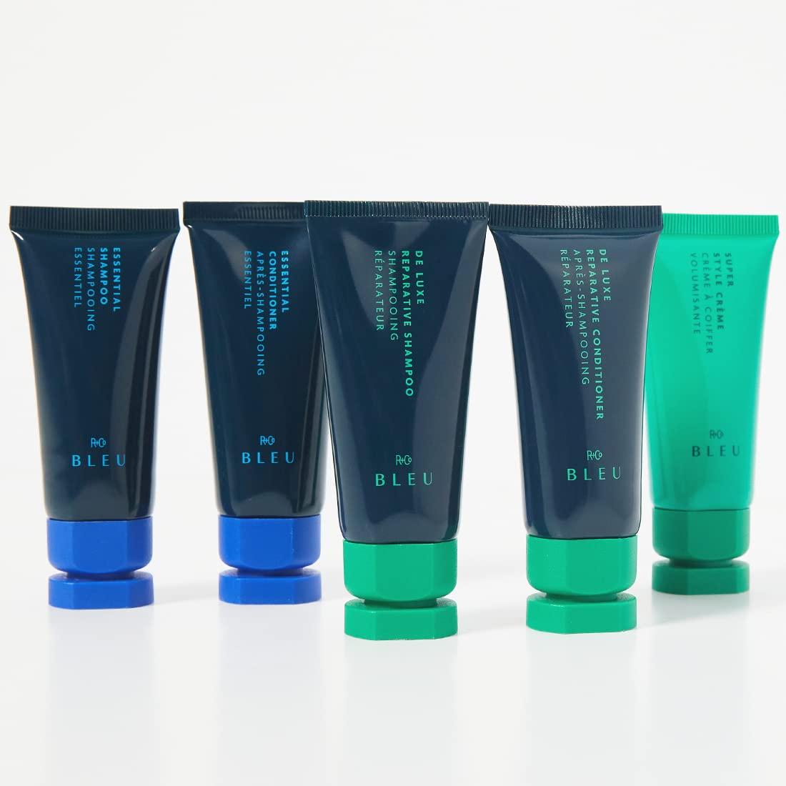 R+Co BLEU De Luxe Reparative Shampoo Mini | Hydrates + Strengthens + Adds Shine | Vegan, Sustainable + Cruelty-Free | 1 Oz(1.2 Ounce (Pack of 1))