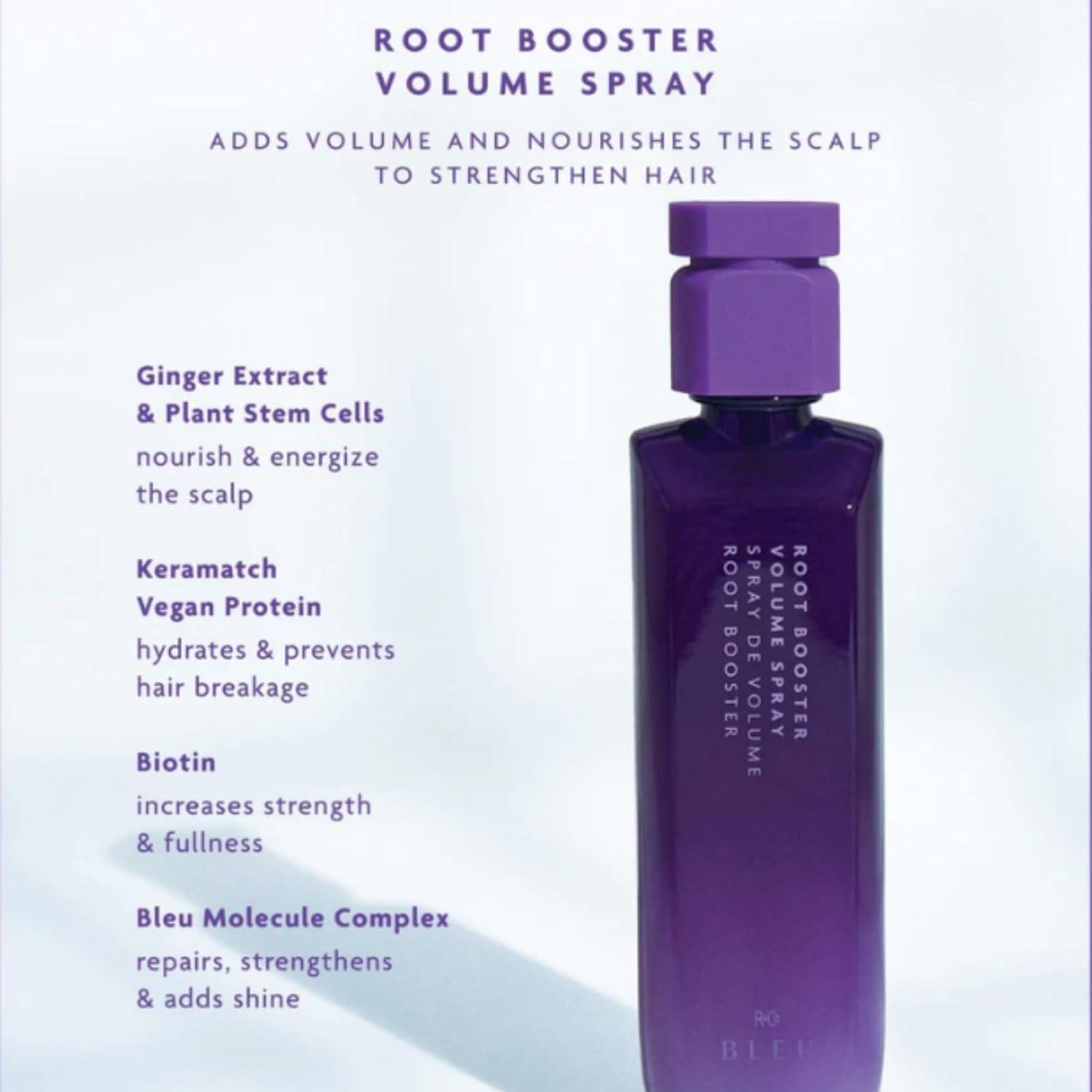 R+Co BLEU Root Booster Volume Spray – Instant Root Lift & Volume Spray for Fine, Thin Hair – Lightweight Formula Adds Body & Fullness – Touchable Hold, No Crunch – Protects Hair Color – Vegan – 6.8 oz