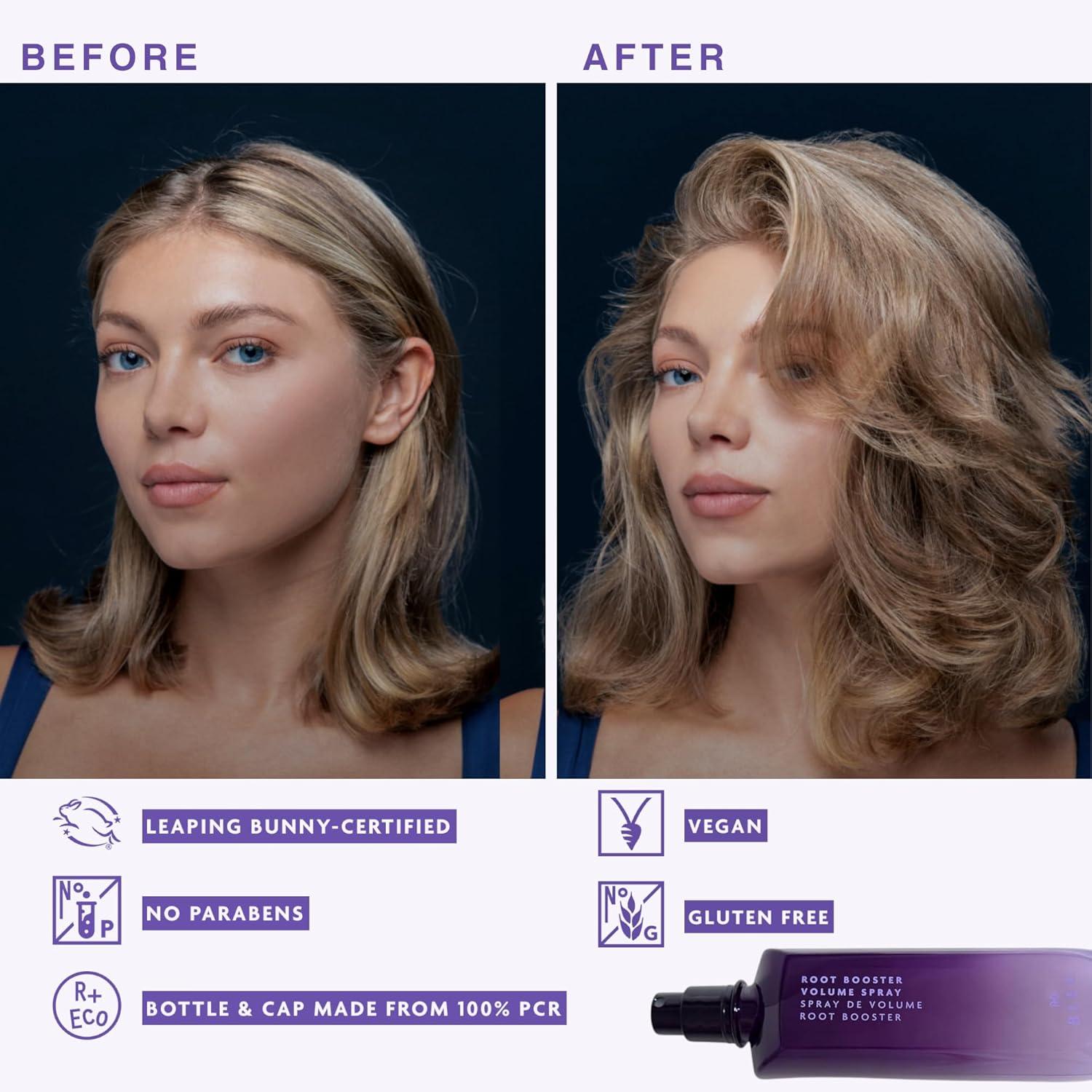 R+Co BLEU Root Booster Volume Spray – Instant Root Lift & Volume Spray for Fine, Thin Hair – Lightweight Formula Adds Body & Fullness – Touchable Hold, No Crunch – Protects Hair Color – Vegan – 6.8 oz