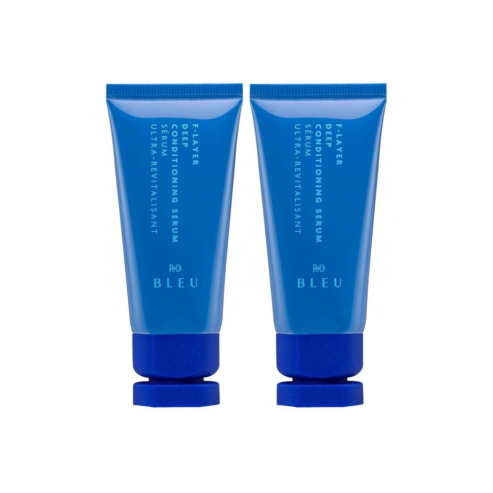 R+Co BLEU F-Layer Deep Conditioning Serum Mini | Intense Hydration & Repair for Dry, Damaged Hair | Weightless Shine & Softness | Vegan & Cruelty-Free | R+Co BLEU | Travel Size 0.75 Oz(0.5 Fl Oz (Pack of 3))