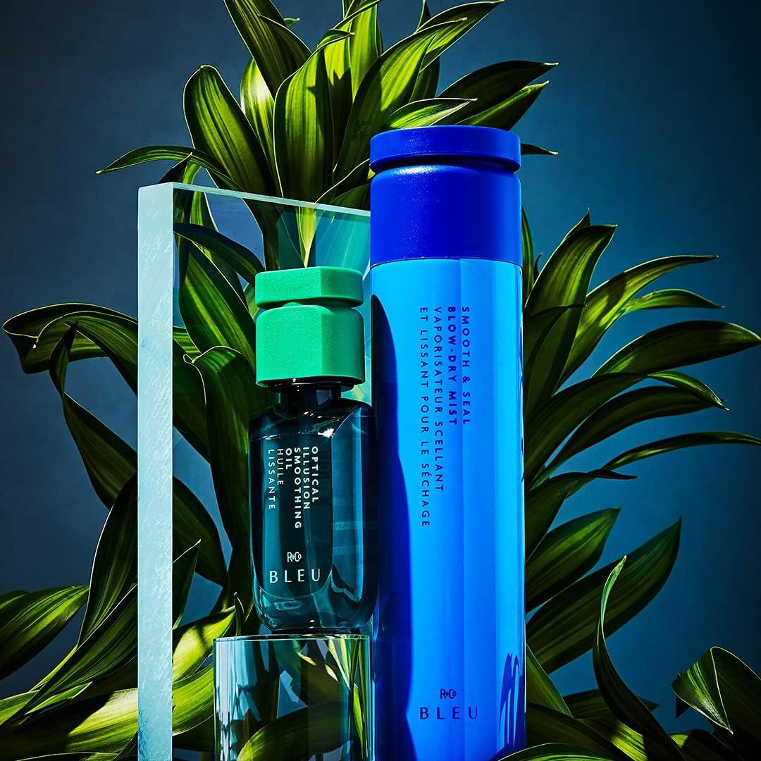 R+Co BLEU Optical Illusion Smoothing Oil – Adds Sleek Style, High Shine, Tames Flyaways, and Provides Separation with Lightweight, Nourishing Formula, 2 oz