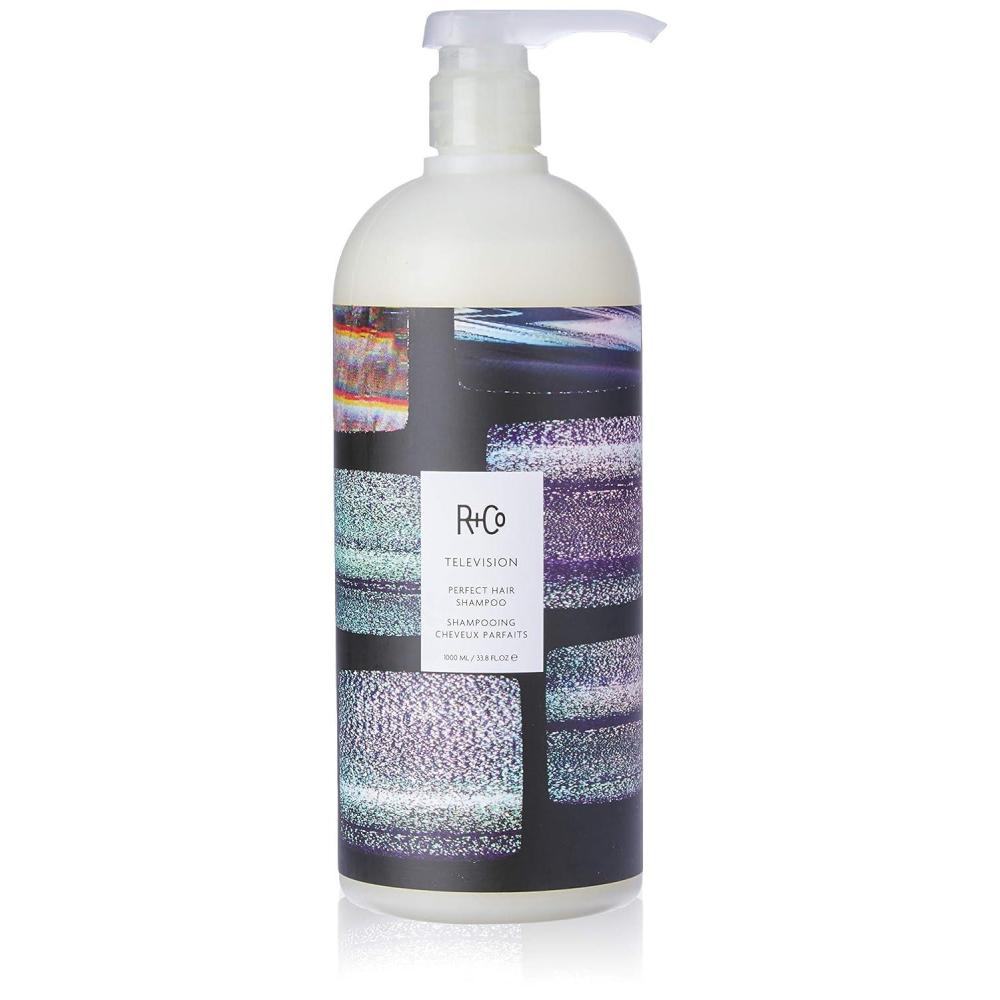 R+Co TELEVISION Perfect Hair Shampoo – Retail Liter Hydrating & Smoothing Hair Cleanser, Adds Shine & Softness, All Hair Types(33.8 Fl Oz (Pack of 1))
