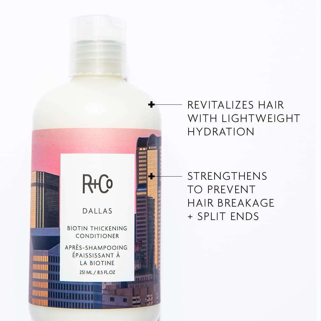 R+Co Dallas Biotin Thickening Conditioner | Weightless Hydration, Strengthens + Enhances Shine | Vegan + Cruelty-Free |(33.8 Fl Oz (Pack of 1))