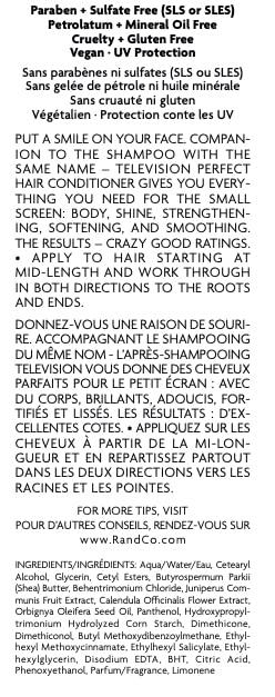 R+Co TELEVISION Perfect Hair Conditioner – Retail Liter Hydrating & Smoothing Hair Conditioner, Adds Shine & Softness, All Hair Types(33.8 Fl Oz (Pack of 1))