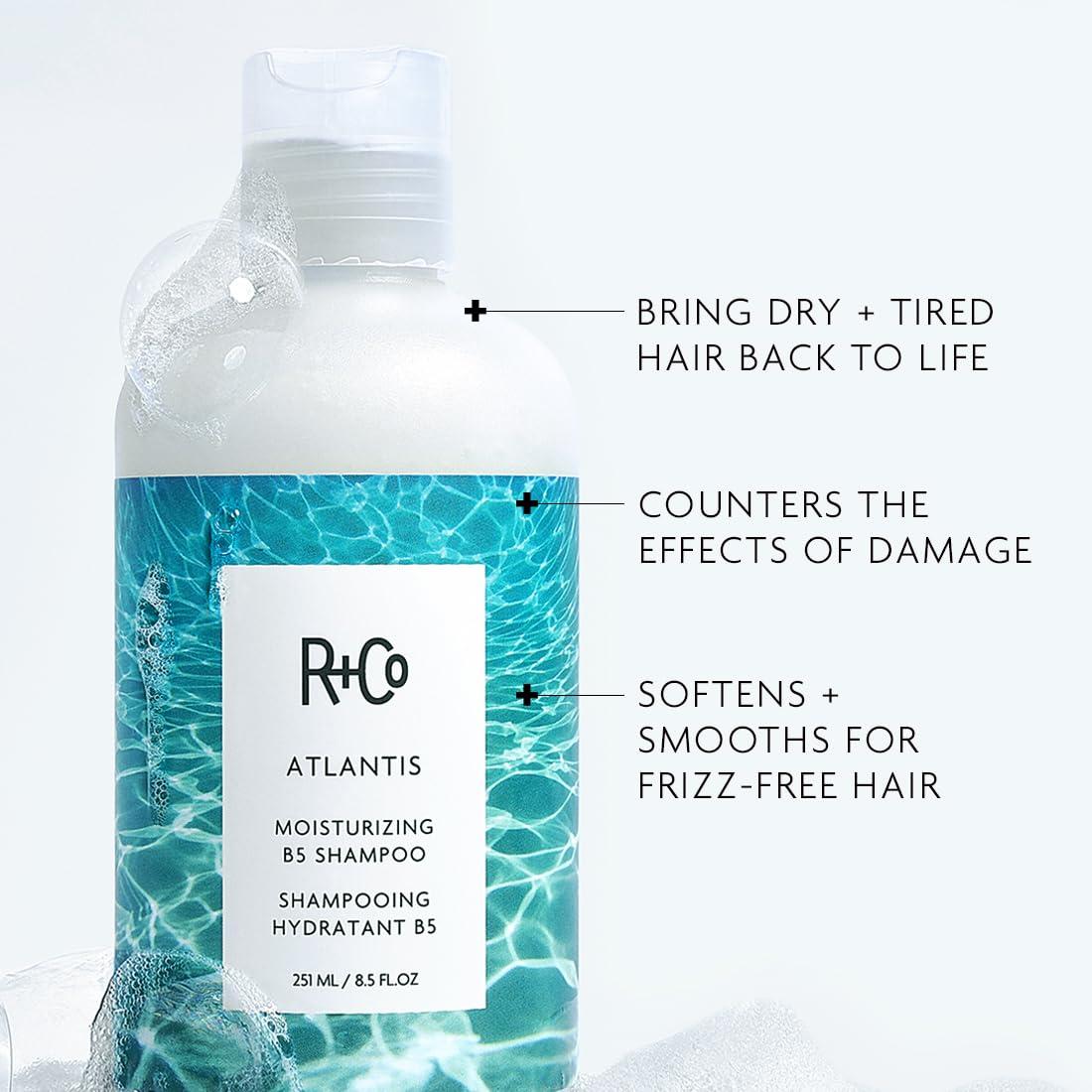 R+Co Atlantis Moisturizing B5 Shampoo | Shine + Tames Frizz + Intense Hydration | Vegan + Cruelty-Free |Vegan + Cruelty-Free(2 Fl Oz (Pack of 1))